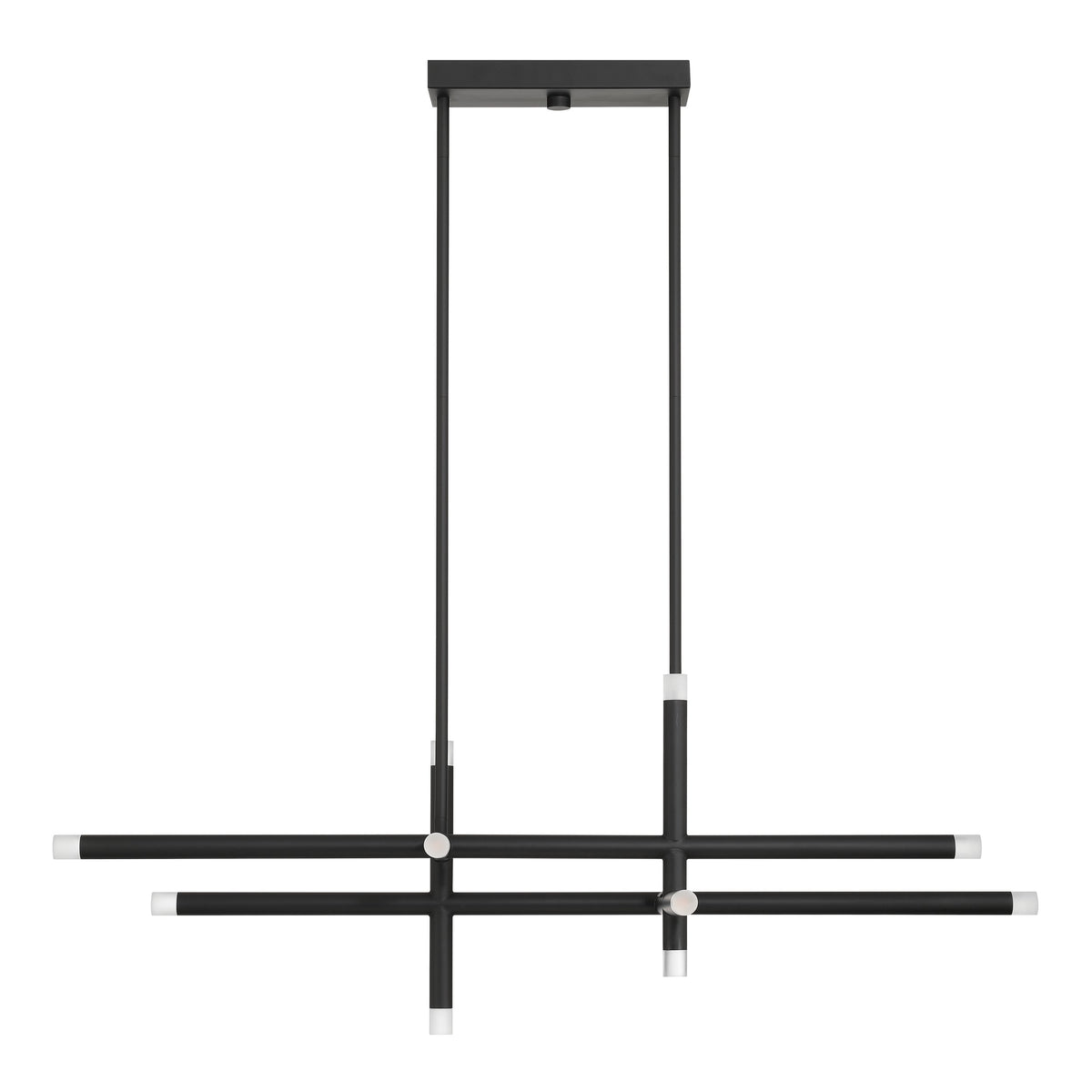 Manhattan 48-inch 12-light Matte Black LED Linear Chandelier