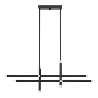 Manhattan 48-inch 12-light Matte Black LED Linear Chandelier