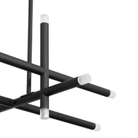 Manhattan 48-inch 12-light Matte Black LED Linear Chandelier