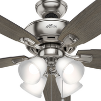 52 inch Amberlin Brushed Nickel Ceiling Fan with LED Light Kit and Pull Chain
