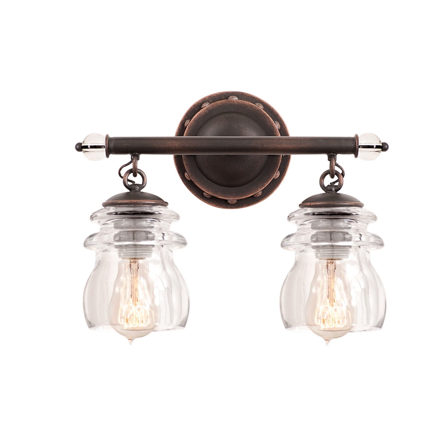 13'' Brierfield 2 Light Antique Copper Vanity Light