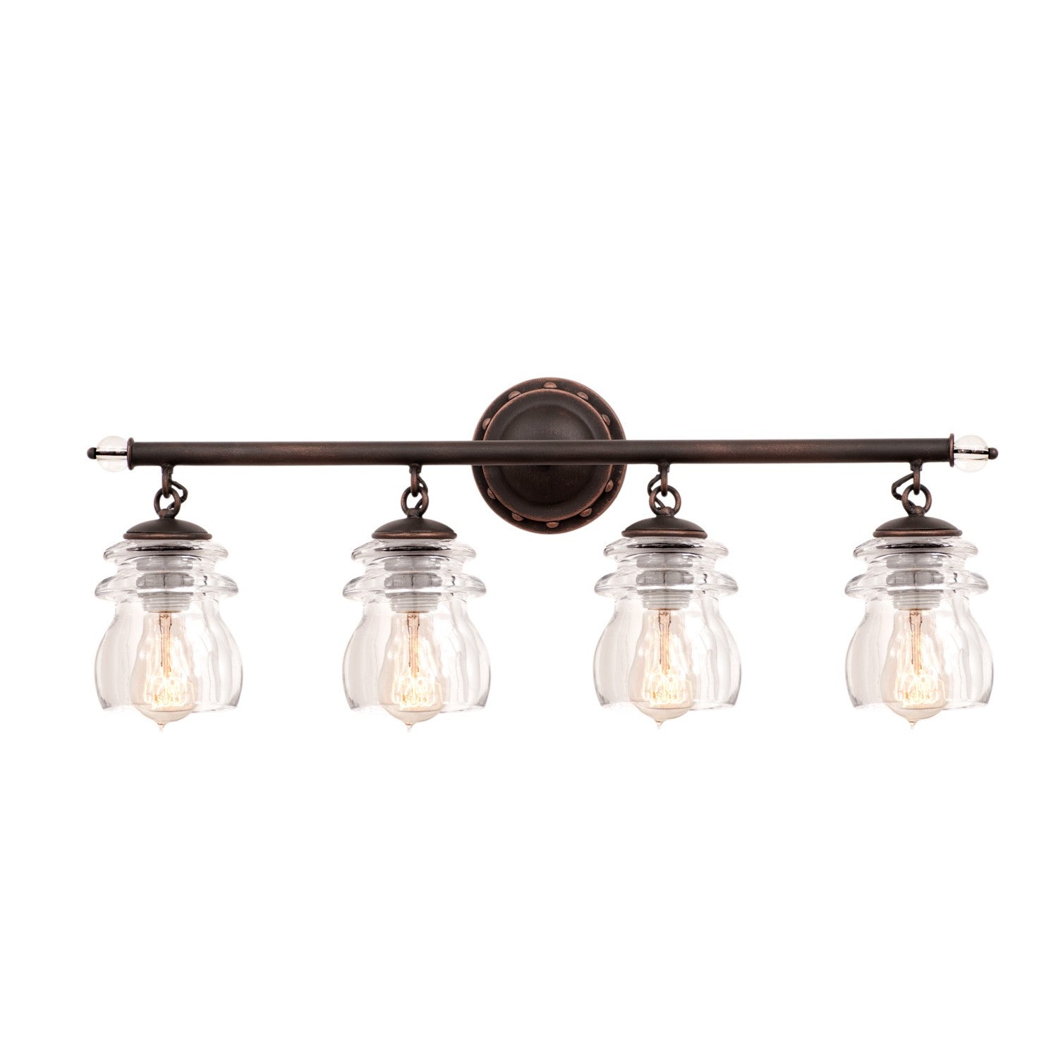 28'' Brierfield 4 Light Antique Copper Vanity Light