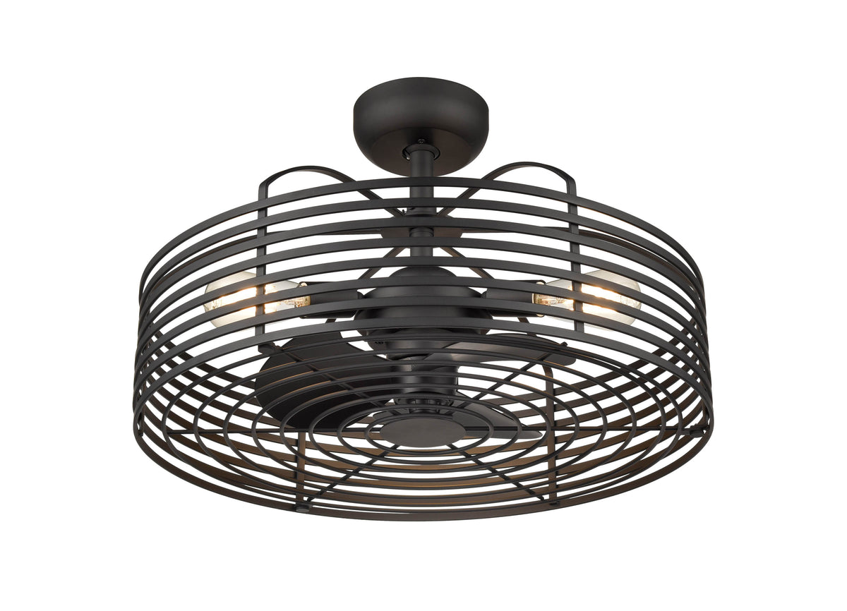 23.5''  Blades Matte Black  Indoor DC Fandelier With Wall Control