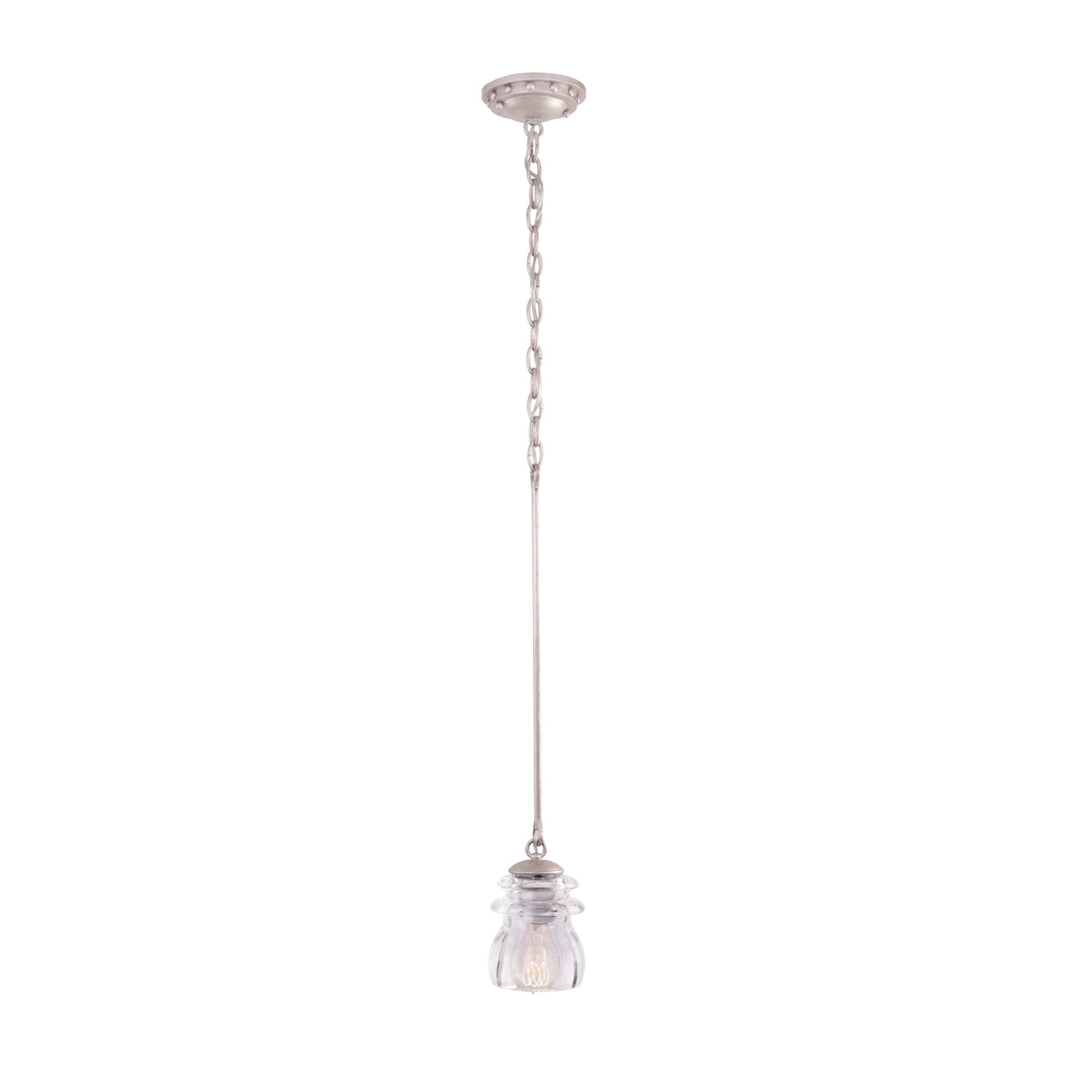 24.5'' Brierfield 1 Light Pearl Silver Pendant