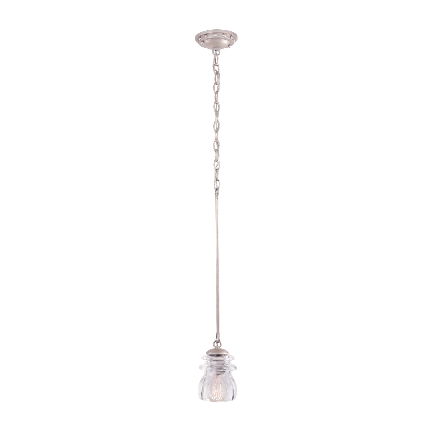 24.5'' Brierfield 1 Light Pearl Silver Pendant