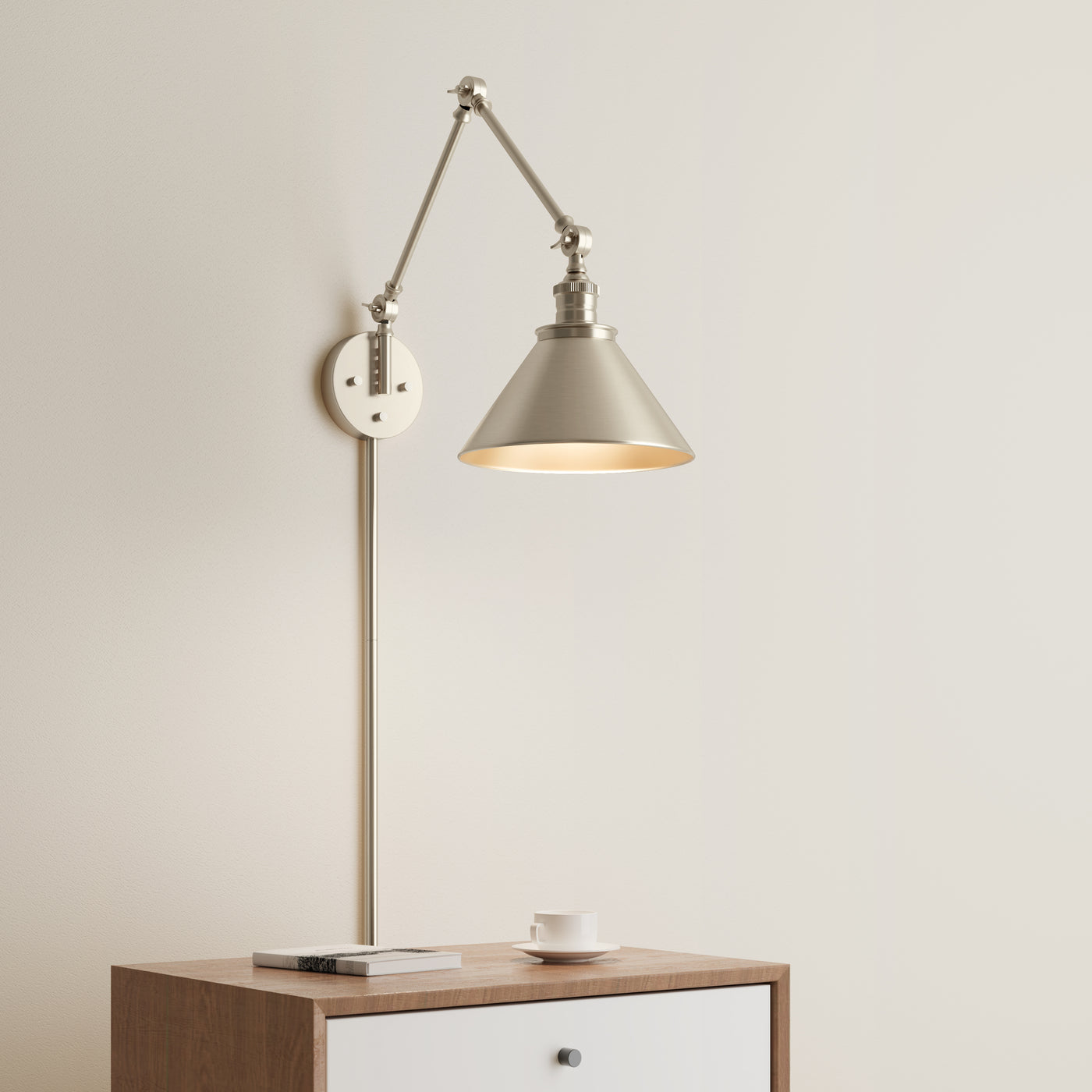 10'' Edward Modern Gold 1 Light Swing Arm Sconce