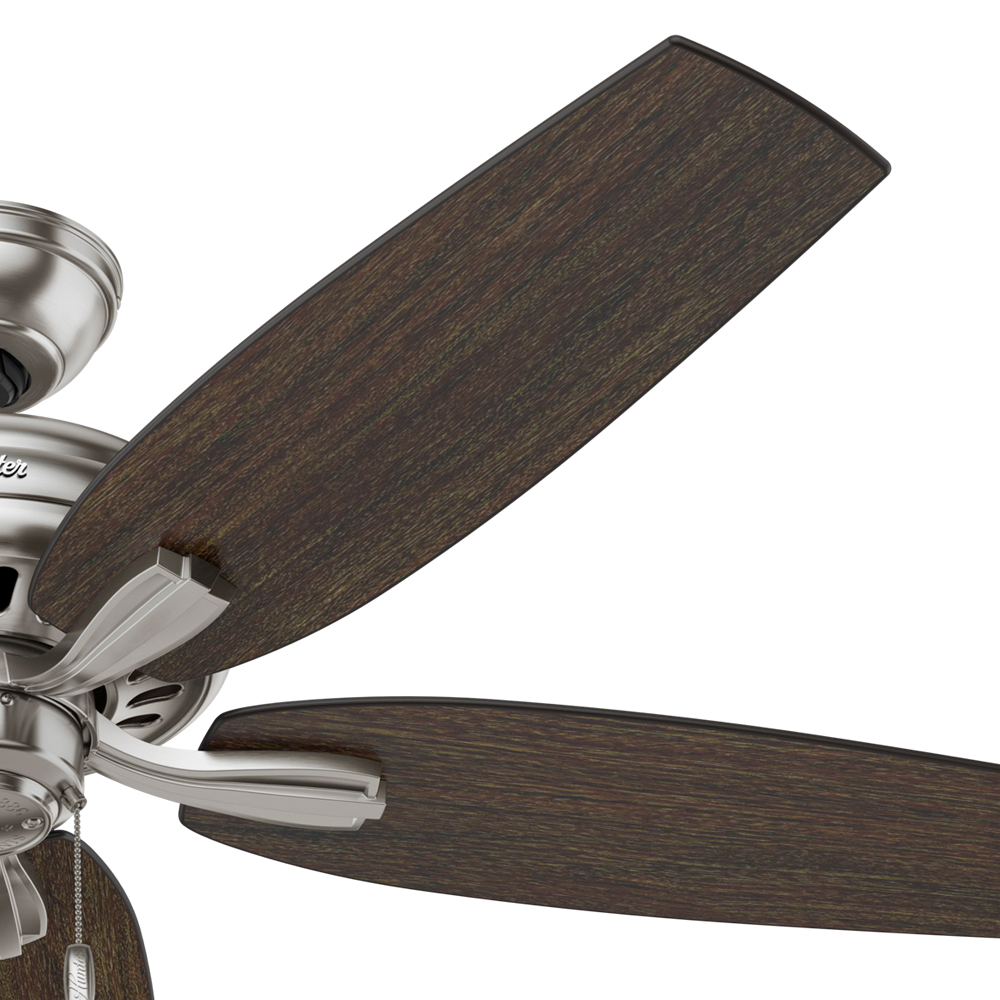 52 inch Newsome Brushed Nickel Ceiling Fan and Pull Chain