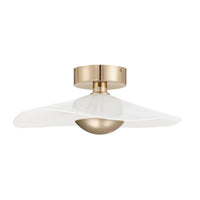 Novella 18-inch Polished Gold LED Convertible Pendant with White Glazed Ceramic Shade