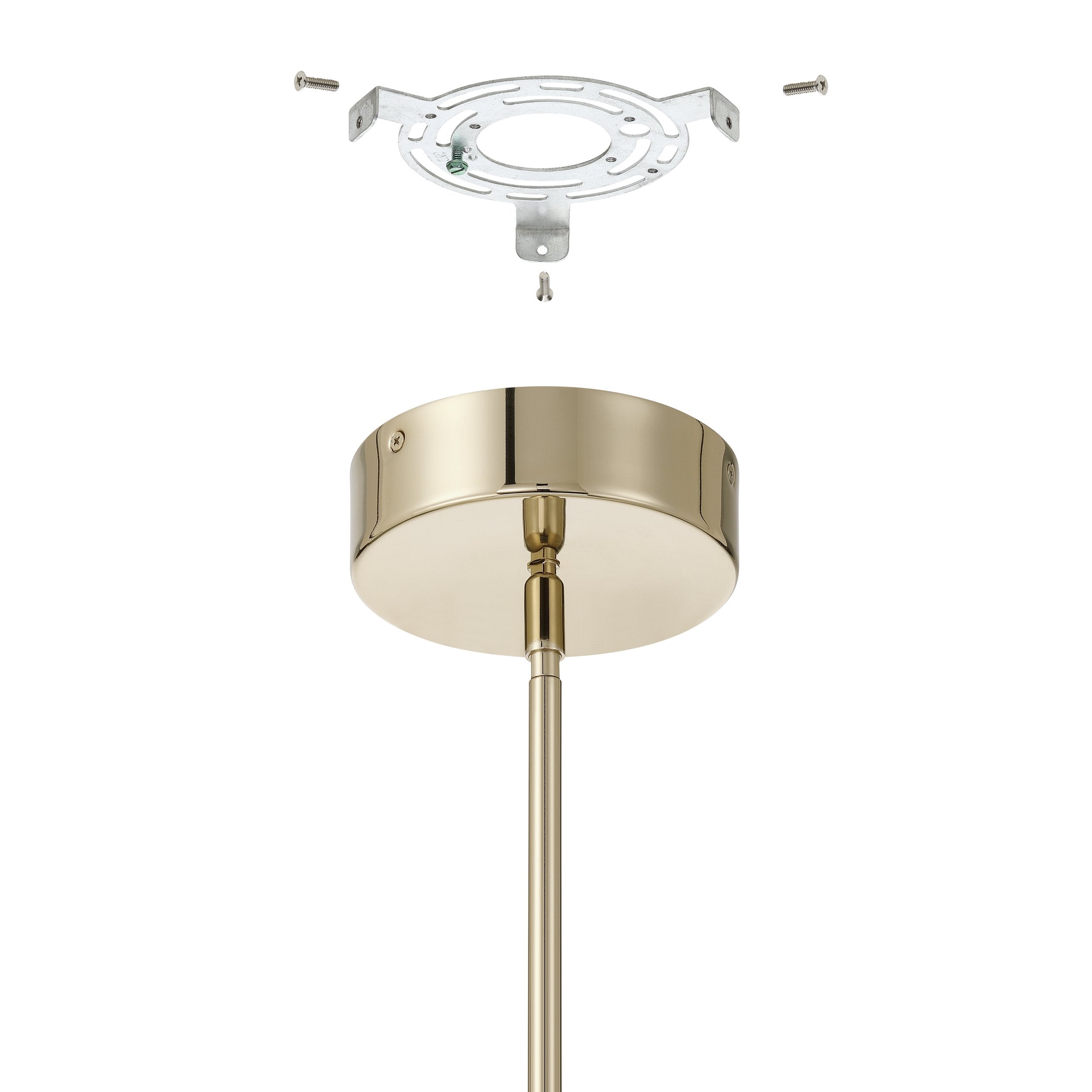 Novella 18-inch Polished Gold LED Convertible Pendant with White Glazed Ceramic Shade