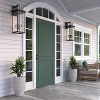 27-inch Barkeley Powder Coated Black 4-Light Outdoor Wall Sconce with Clear Glass
