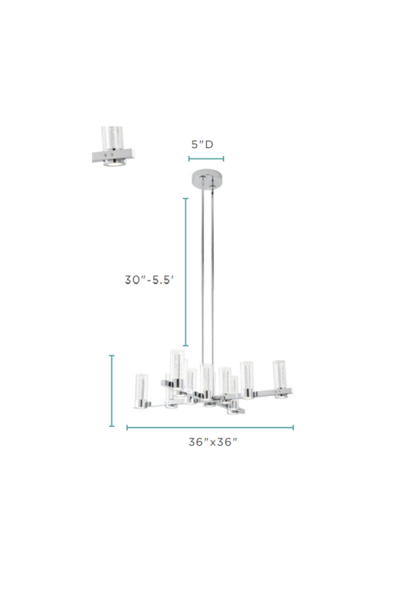 Victory 12 Light Chandelier | Chrome