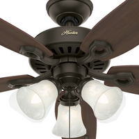 52 inch Builder New Bronze Ceiling Fan with LED Light Kit and Pull Chain