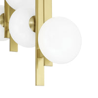 Julep 22-inch 9-light Brushed Gold Chandelier with Opal Glass Shades