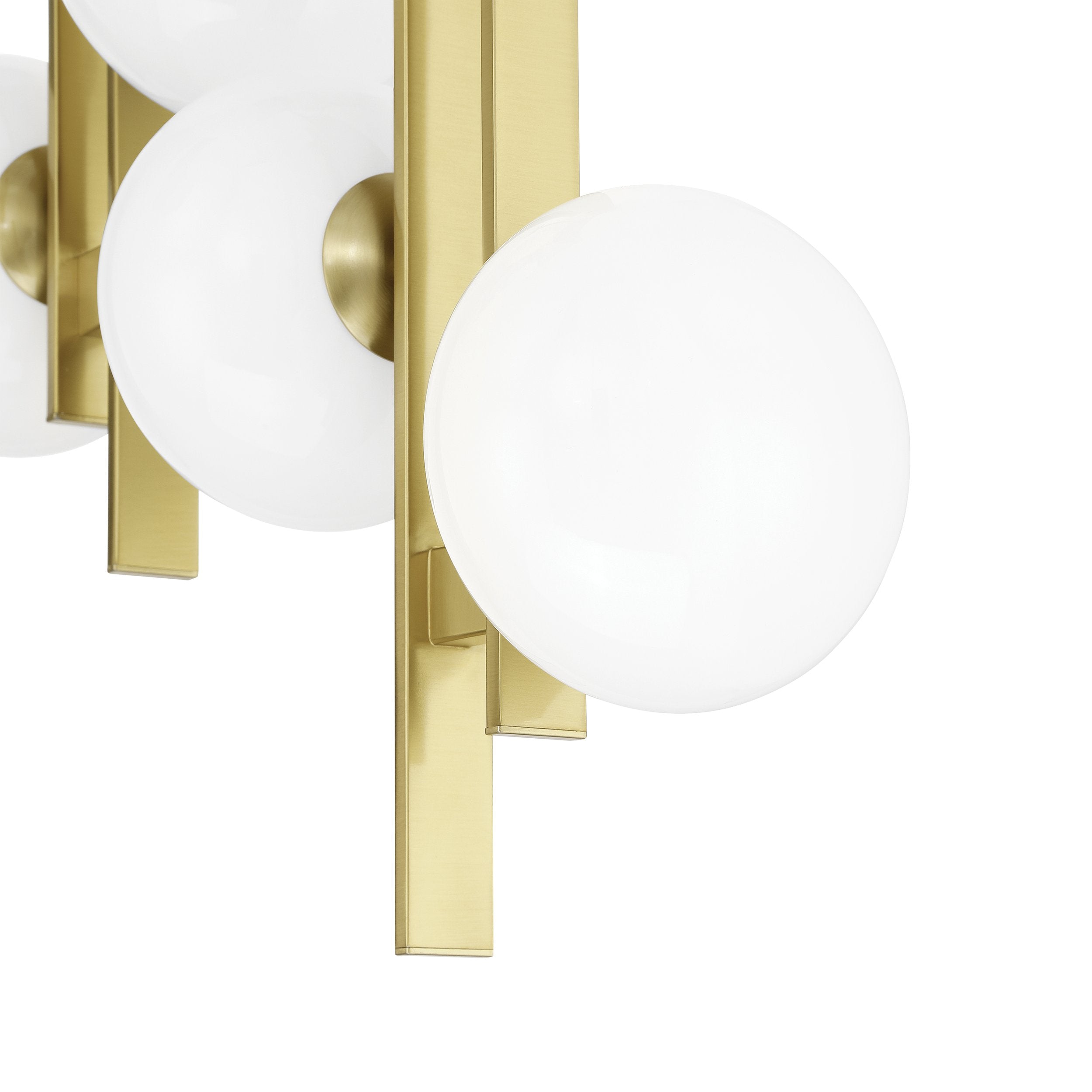 Julep 22-inch 9-light Brushed Gold Chandelier with Opal Glass Shades