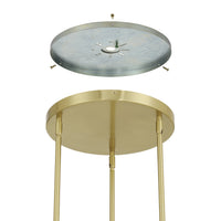 Julep 22-inch 9-light Brushed Gold Chandelier with Opal Glass Shades
