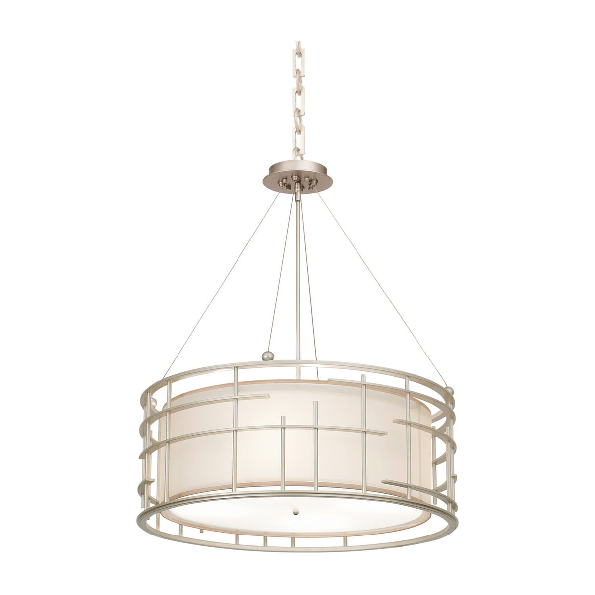31'' Atelier 4 Light Tarnished Silver Pendant