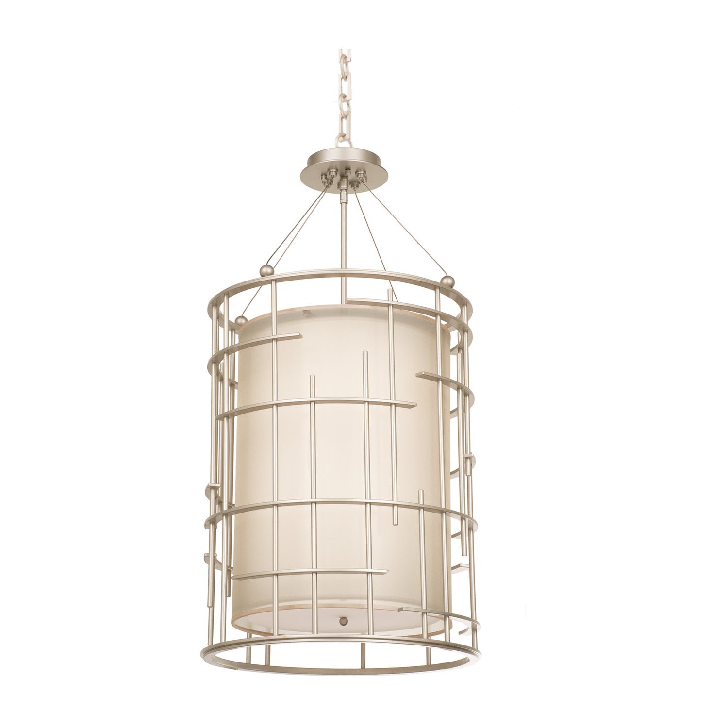 34'' Atelier 8 Light Tarnished Silver Chandelier