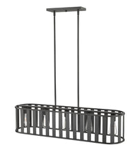 8.75'' Stella Matte Black 5 Light Linear Chandelier
