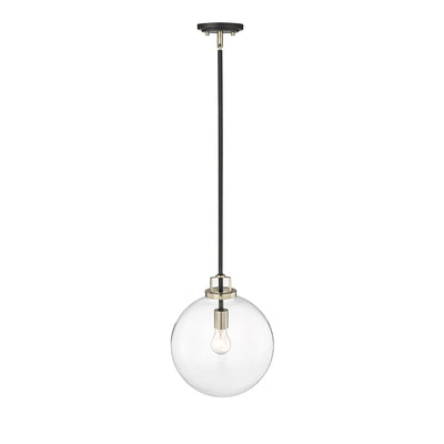 14.5'' Mellrosa Matte Black/Modern Gold 1 Light Pendant