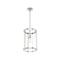 Astwood 11.5-inch 1-light Polished Nickel Pendant with Clear Glass