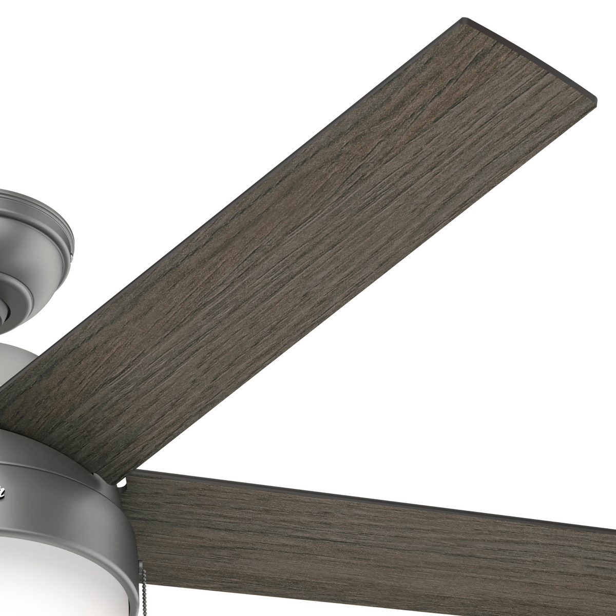 52 inch Anslee Matte Silver Ceiling Fan with LED Light Kit and Pull Chain