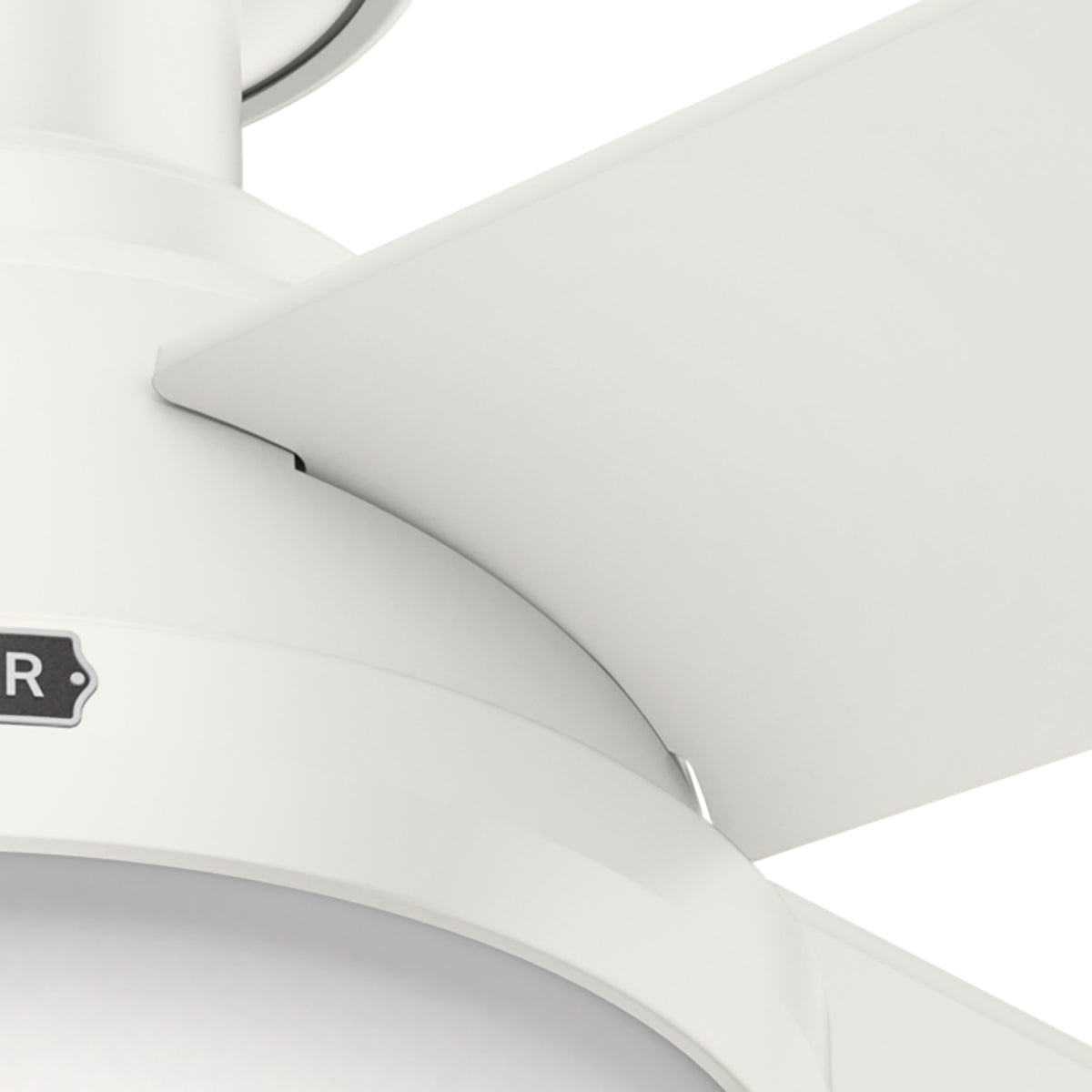 52 inch Dempsey Fresh White Low Profile Ceiling Fan with LED Light Kit and Handheld Remote