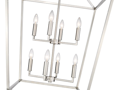 36'' Corona Satin Nickel 8 Light Pendant