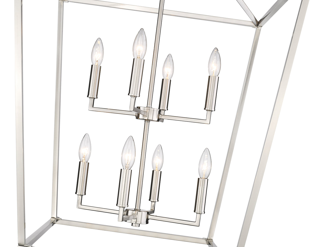 36'' Corona Satin Nickel 8 Light Pendant