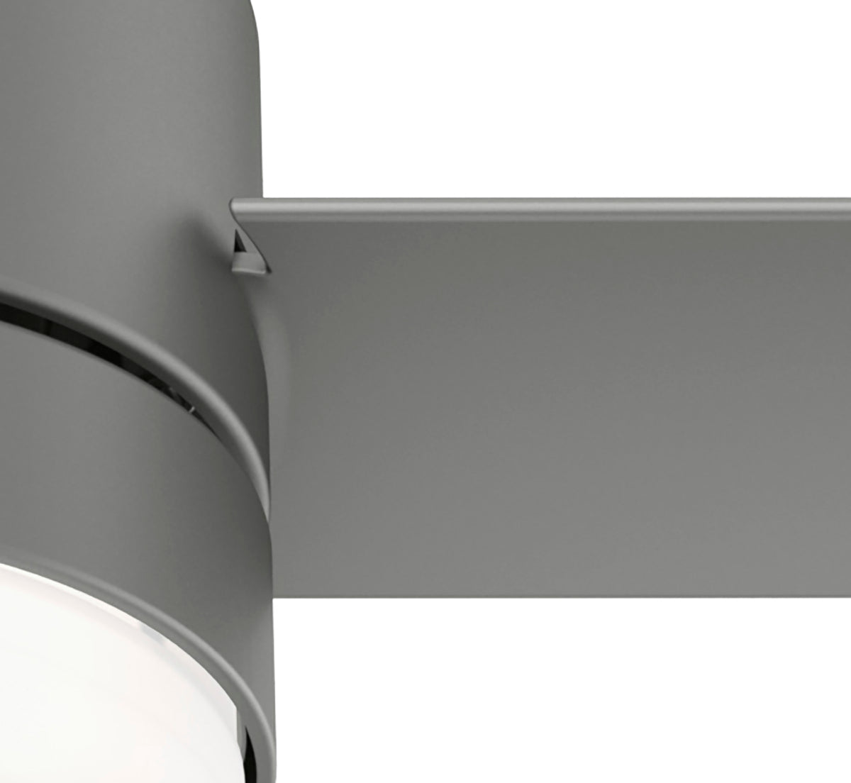 44 inch Gilmour Matte Silver Low Profile Damp Rated Ceiling Fan with LED Light Kit and Handheld Remote