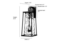 9'' Dutton Powder Coated Black 2 Light Wall Sconce