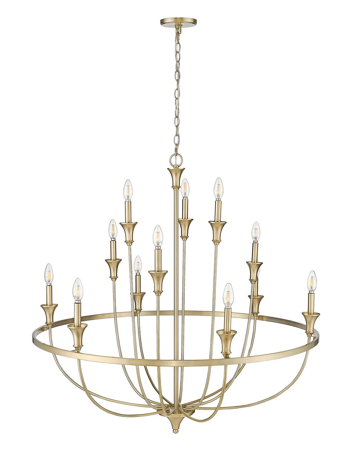 40.2'' Emery Modern Gold 12 Light Chandelier