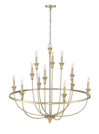 40.2'' Emery Modern Gold 12 Light Chandelier