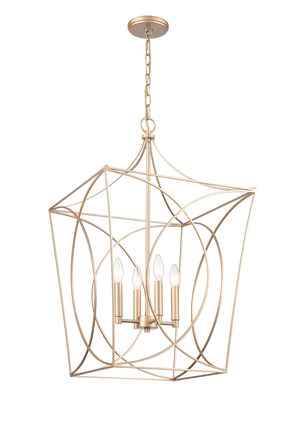 30.5'' Tracy Painted Modern Gold 4 Light Pendant