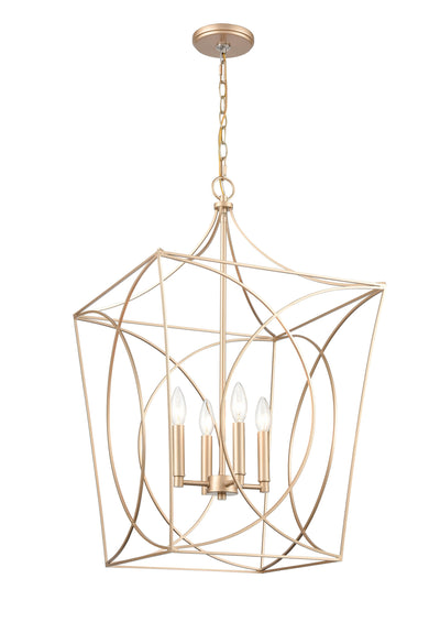30.5'' Tracy Painted Modern Gold 4 Light Pendant