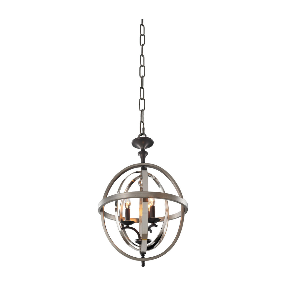 28'' Rothwell 3 Light Polished Satin Nickel Multi-Pendant