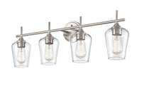 31'' Ashford Brushed Nickel 4 Light Bath Vanity