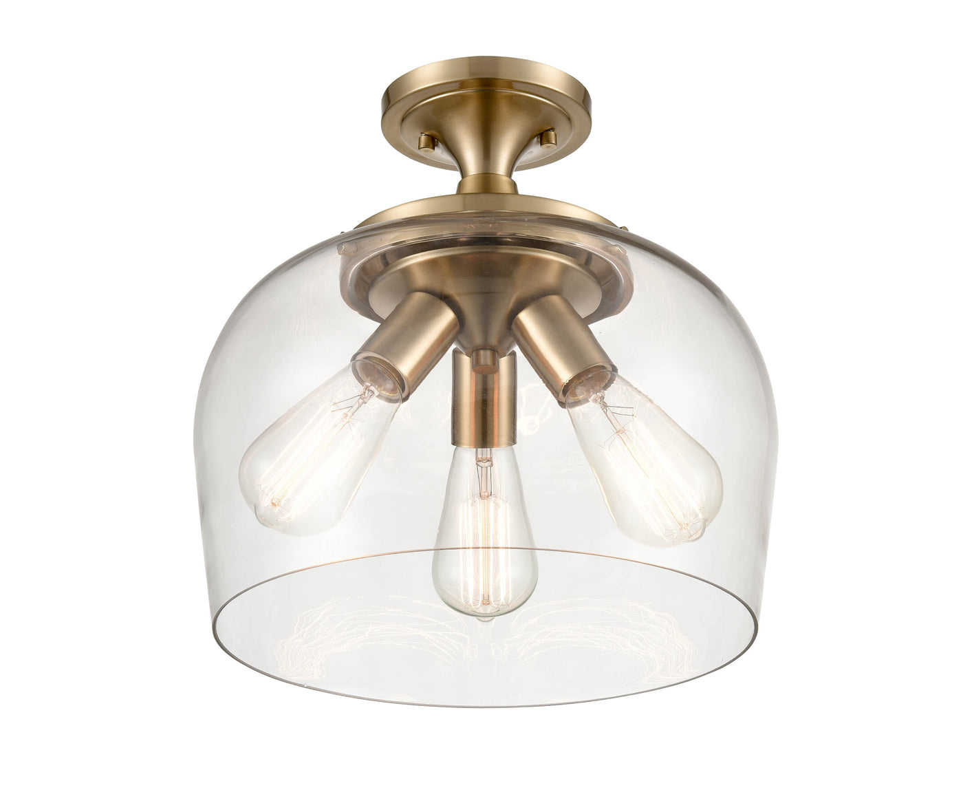 11.5'' Ashford Modern Gold 3 Light Semi-Flush Mount