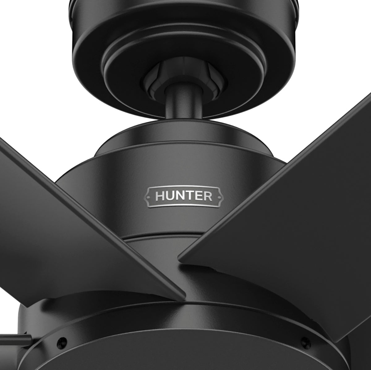 52 inch Kennicott Matte Black Damp Rated Ceiling Fan and Wall Control