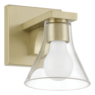 Gilford 5-inch 1-light Champagne Gold Vanity Light with Clear Glass Shade