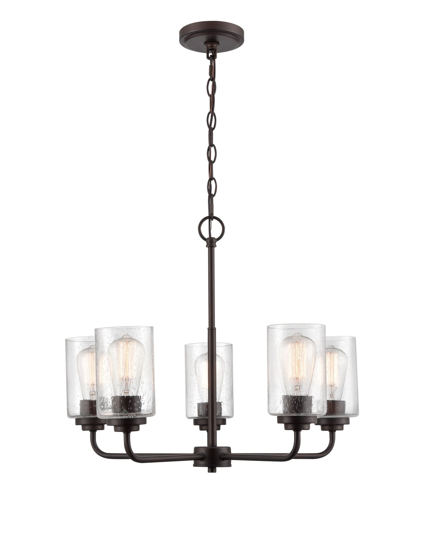 18.75'' Moven Rubbed Bronze 5 Light Chandelier