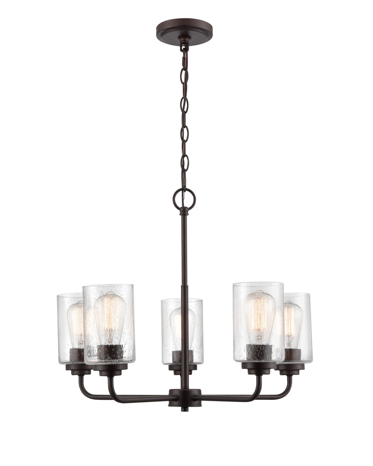 18.75'' Moven Rubbed Bronze 5 Light Chandelier