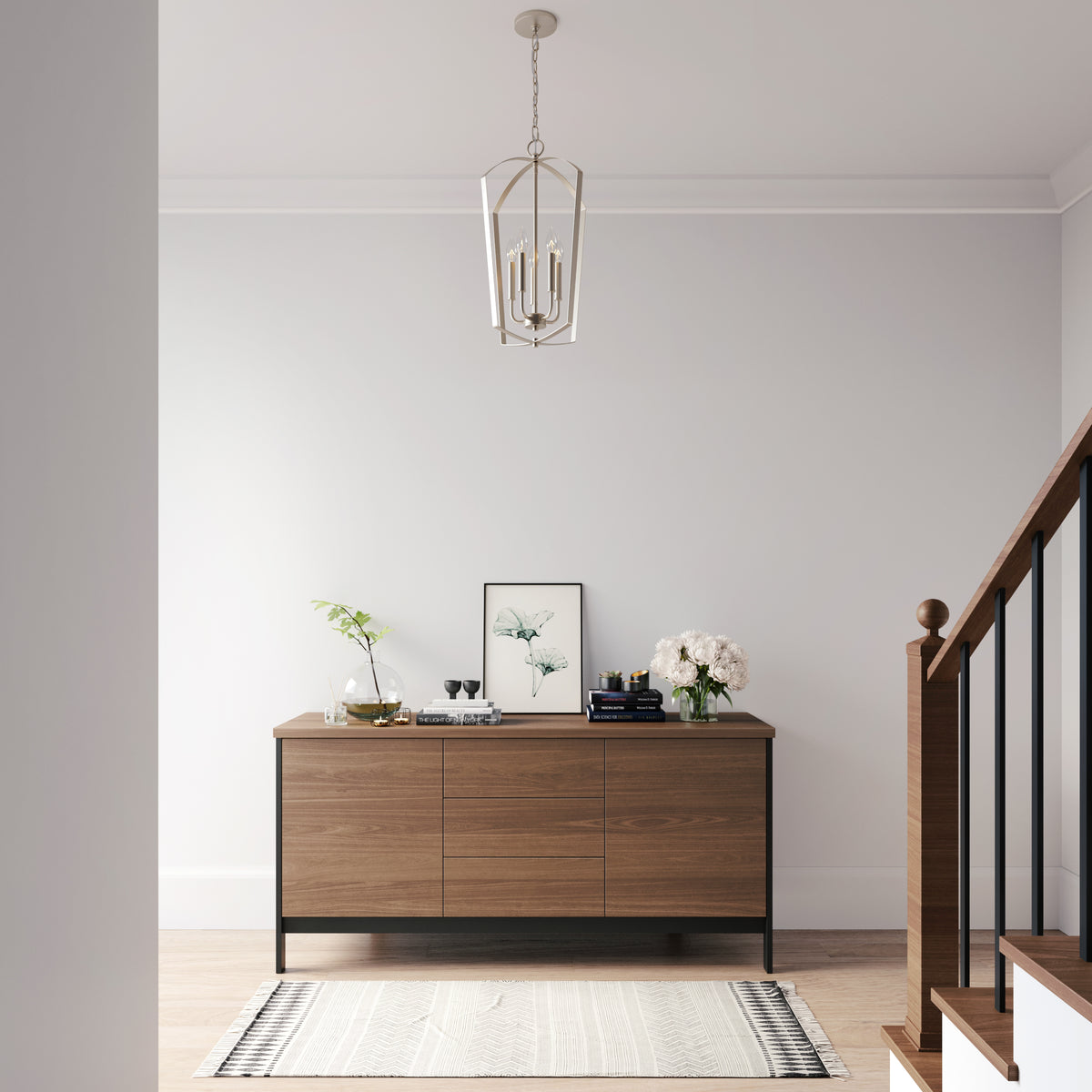 24'' Ivey Lake Satin Nickel 5 Light Pendant