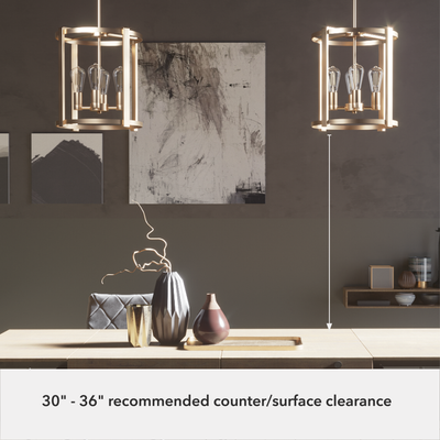 Astwood 16-inch 4-light Alturas Gold Drum Chandelier
