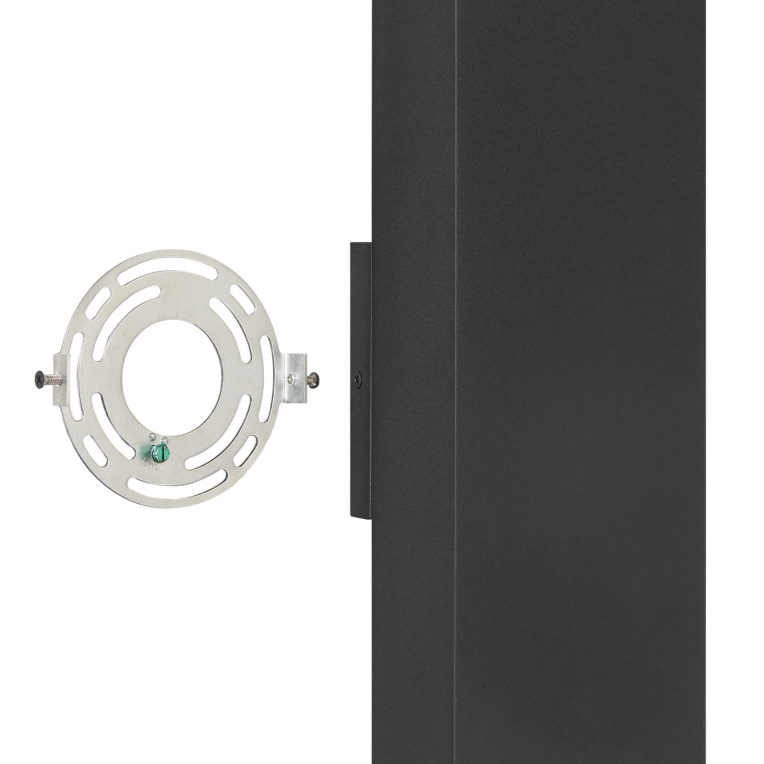 Jasper 14-inch 2-light Textured Black LED Exterior Wall Sconce