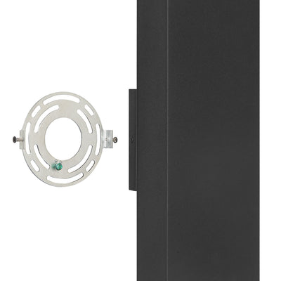Jasper 14-inch 2-light Textured Black LED Exterior Wall Sconce