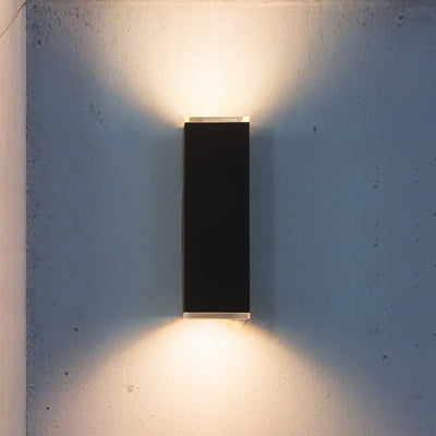 Jasper 14-inch 2-light Textured Black LED Exterior Wall Sconce