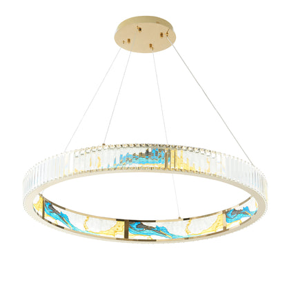 Boeseman's Round 1 Tier Colorful Chandelier