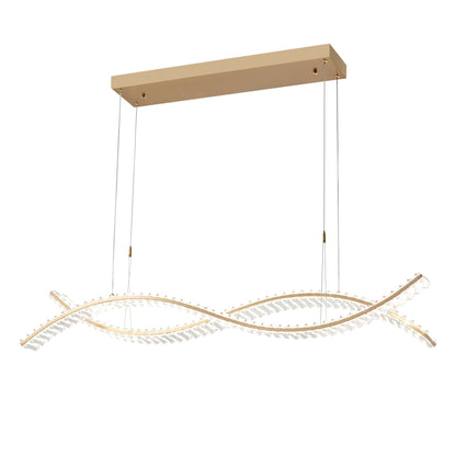 Charlotte Brushed LED Gold Chandelier