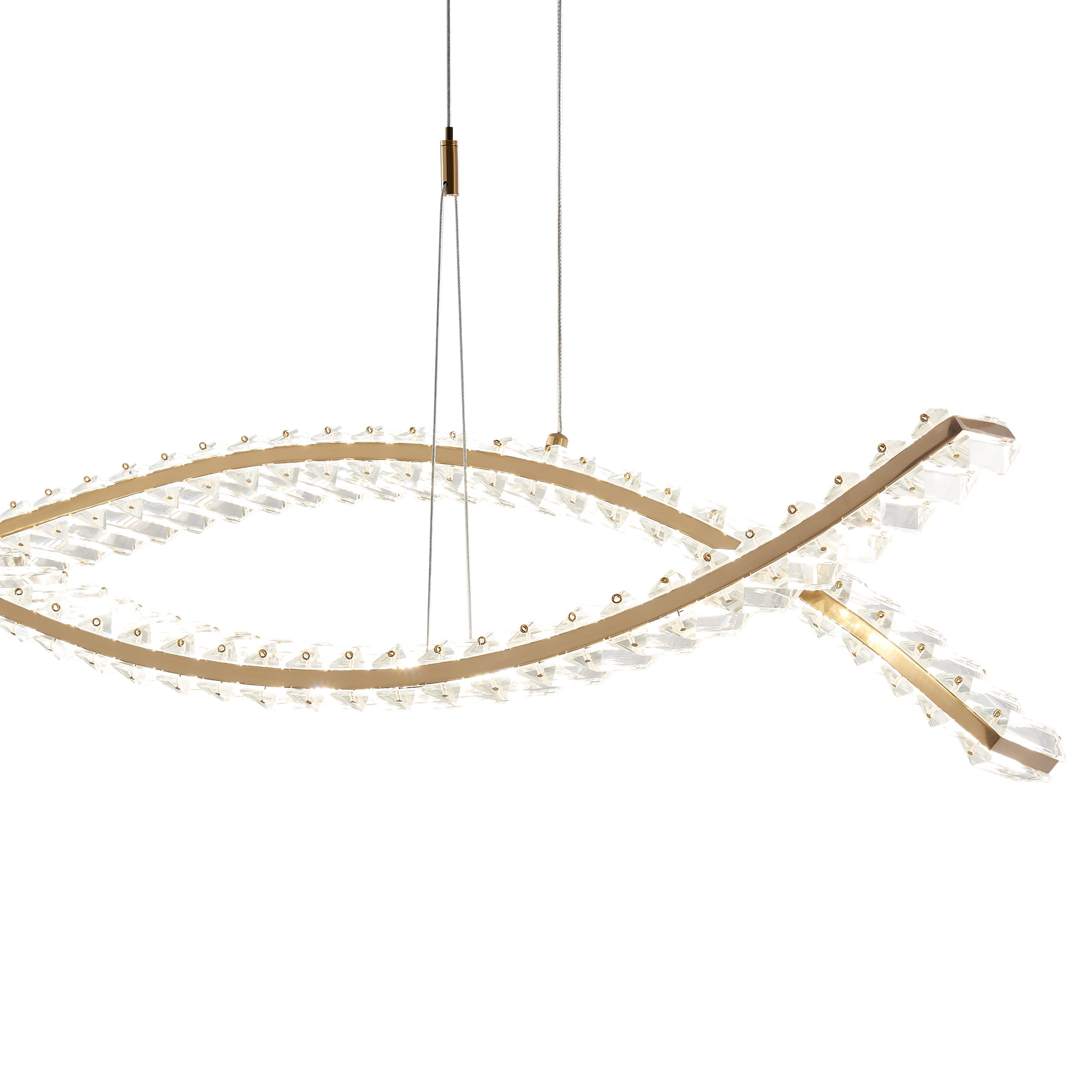 Charlotte Brushed LED Gold Chandelier