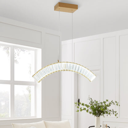 Sanford 1 Light Brushed Gold Chandelier